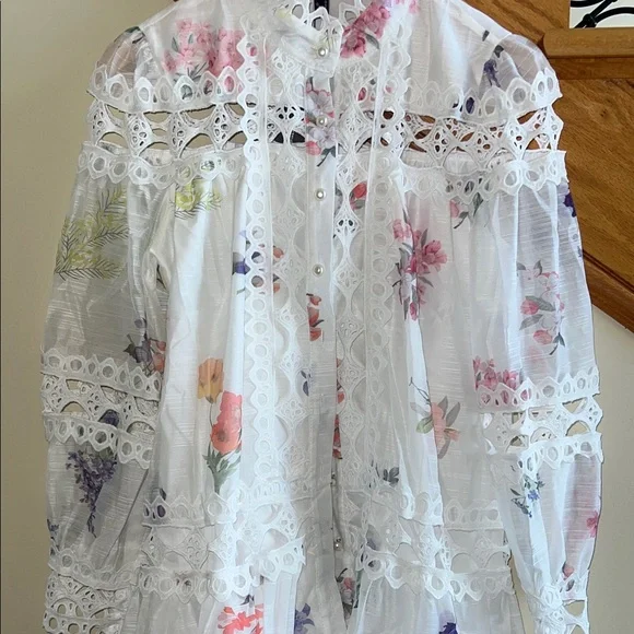 Lai Meng Five Cats Floral Lace Long Sleeve Dress Size Small New With Tag - Picture 8 of 16